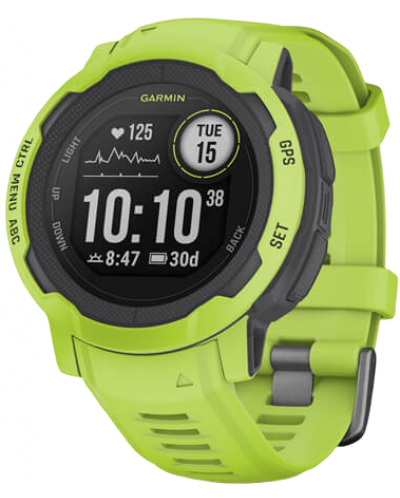 Смарт часовник Garmin - Instinct 2 , 45mm, Electric Lime - 2